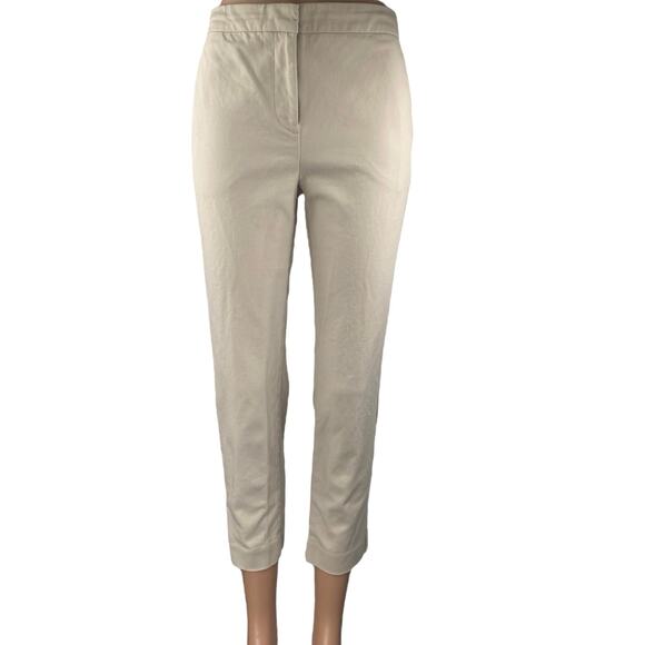 Ann Taylor Women's Beige Skinny Leg High Waist Khaki Chino Trousers Pants Size 0 - Picture 1 of 5